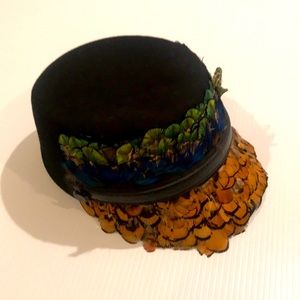 Three Floor Real Feather Hat